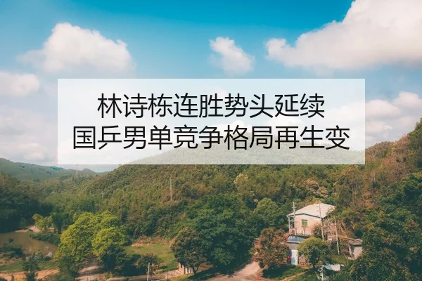 林诗栋连胜势头延续 国乒男单竞争格局再生变